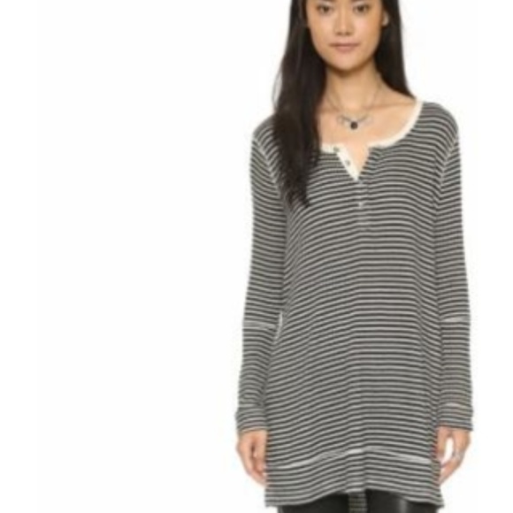 We The Free People thermal striped Gwen Henley - Picture 4 of 8